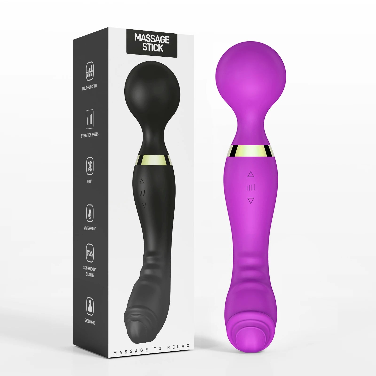 Vibrador AV Magic Wand potente de 20 velocidades, estimulador de clitóris e massageador de ponto G