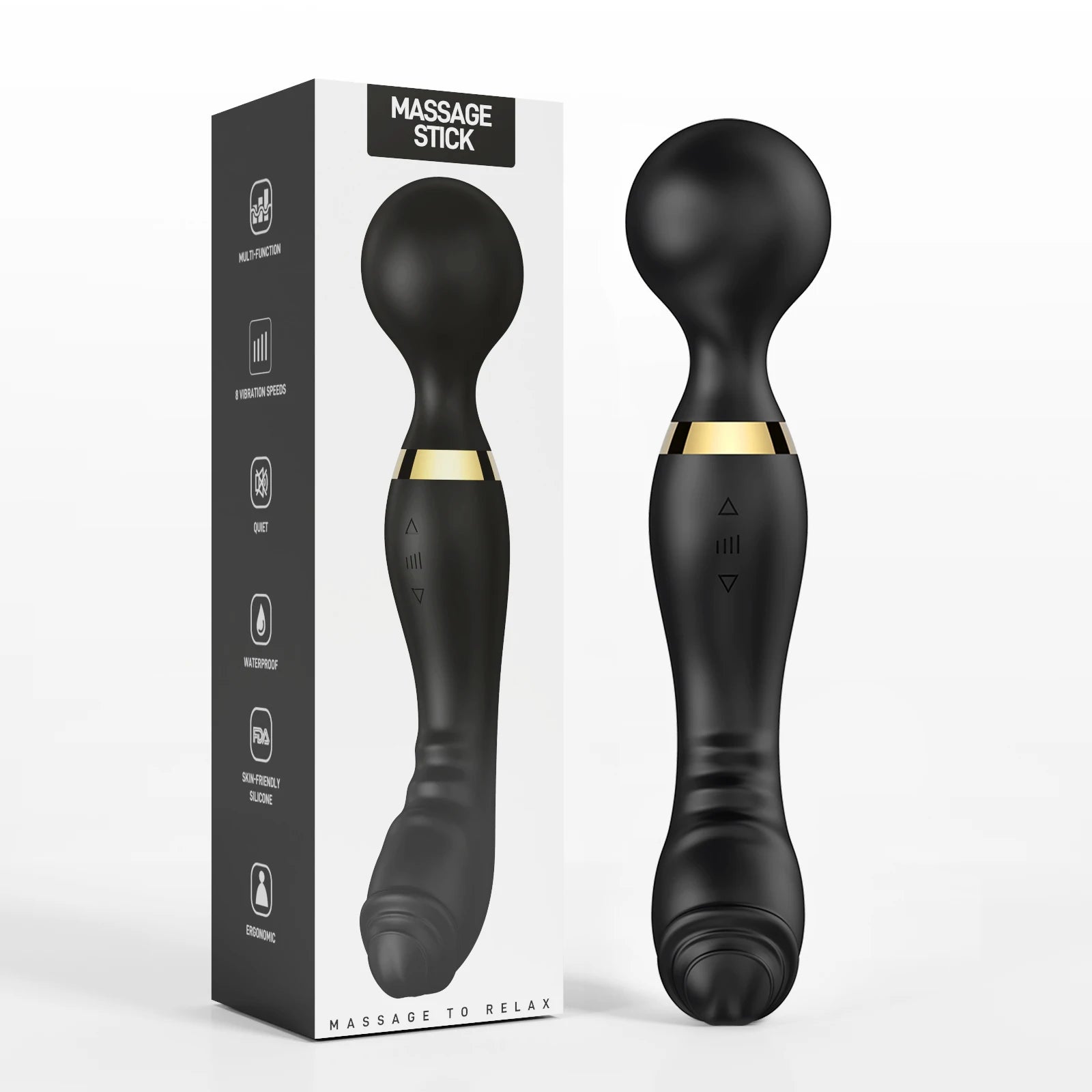 Vibrador AV Magic Wand potente de 20 velocidades, estimulador de clitóris e massageador de ponto G