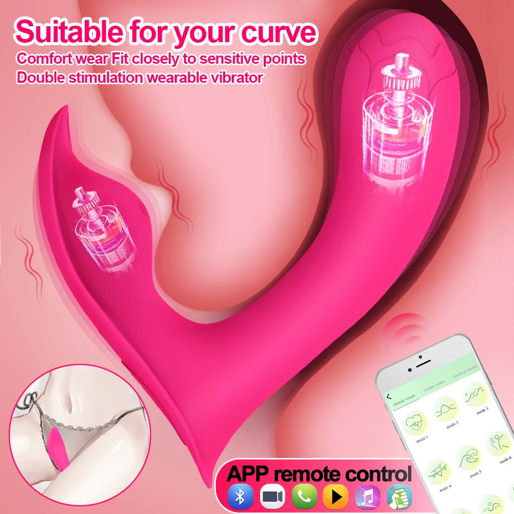 Vibrador Bluetooth Vestível Ponto G Massageador Clitoris