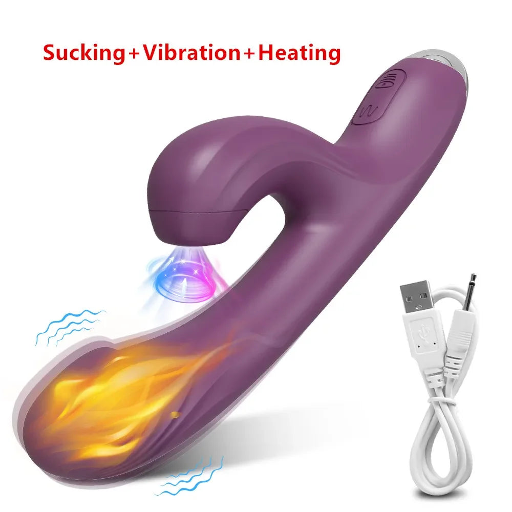 Vibrador potente com sucção e impulso, sugador feminino, estimulador de clitóris, massageador de ponto G