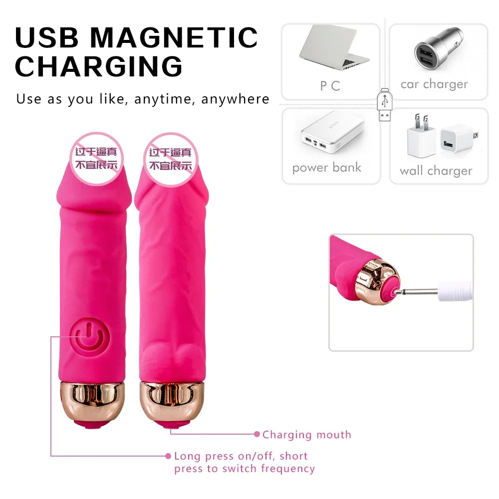 2024 New 10 speed mini bullet vibrator for women USB charging vibrator store sex toy clitoral stimulator vibration massager