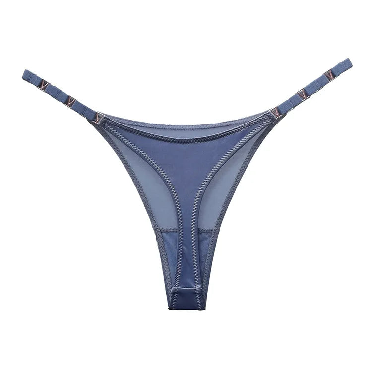 Seamless Sexy Thong Women Underwear Briefs Panties Zebra Flower Low Rise Luxury Metal Buckle G-String Bikini Girls Female Panty