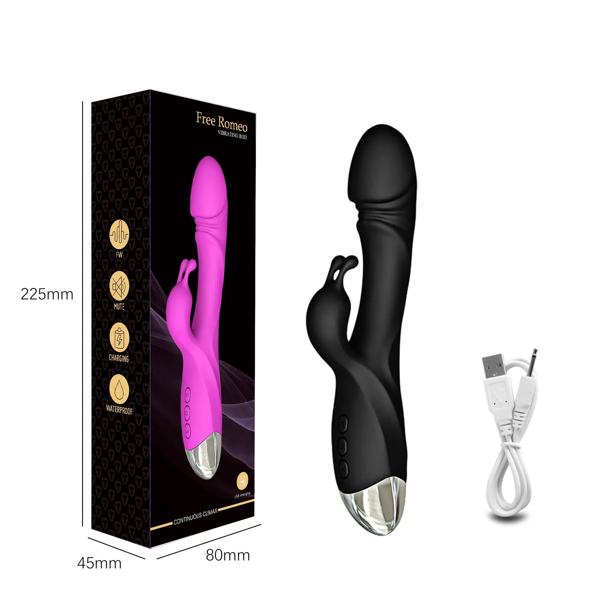 Vibrador Rabbit potente, estimulador de clitóris e ponto G, massagem nos mamilos e vagina, masturbador feminino, dildo