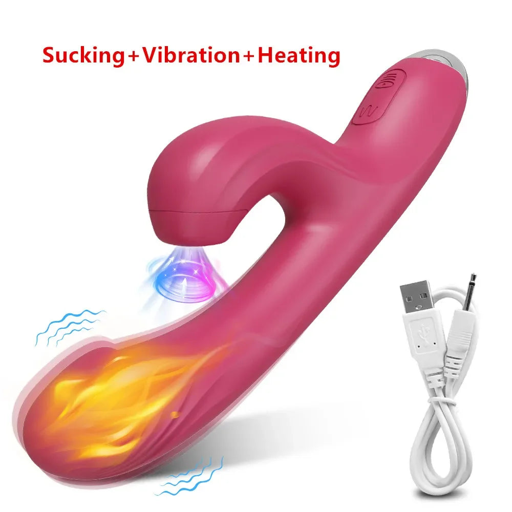 Vibrador potente com sucção e impulso, sugador feminino, estimulador de clitóris, massageador de ponto G