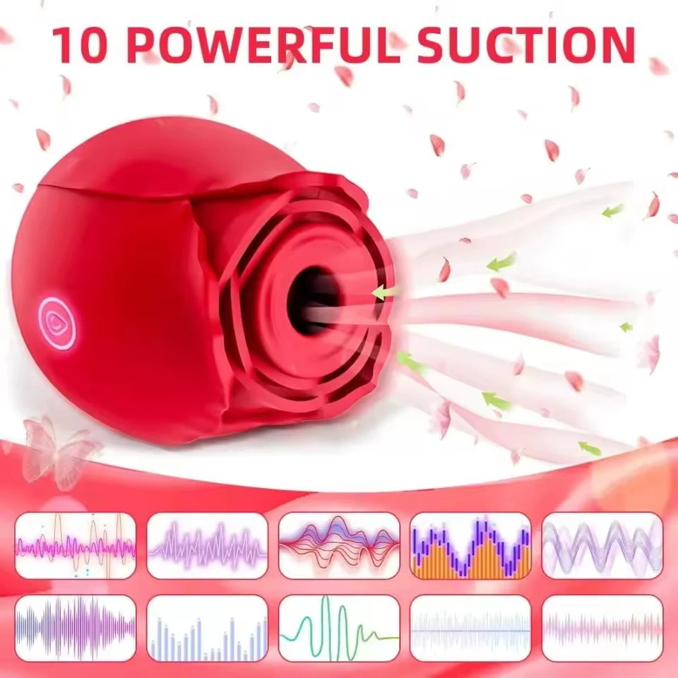 Vibrador de 10 velocidades, dildo potente para ponto G, sucção vaginal de clitóris, vibrador a vácuo potente, massageador