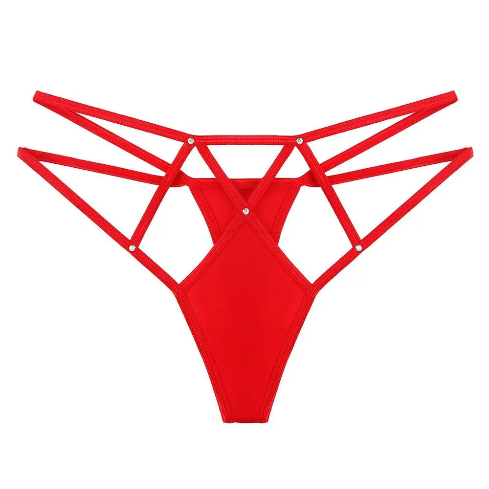 Women Lace Panties Thongs Pearl Pendant Lace Embroidery G-String T-Back Briefs Underwear Adjustable Ladies Panties Sexy Lingerie