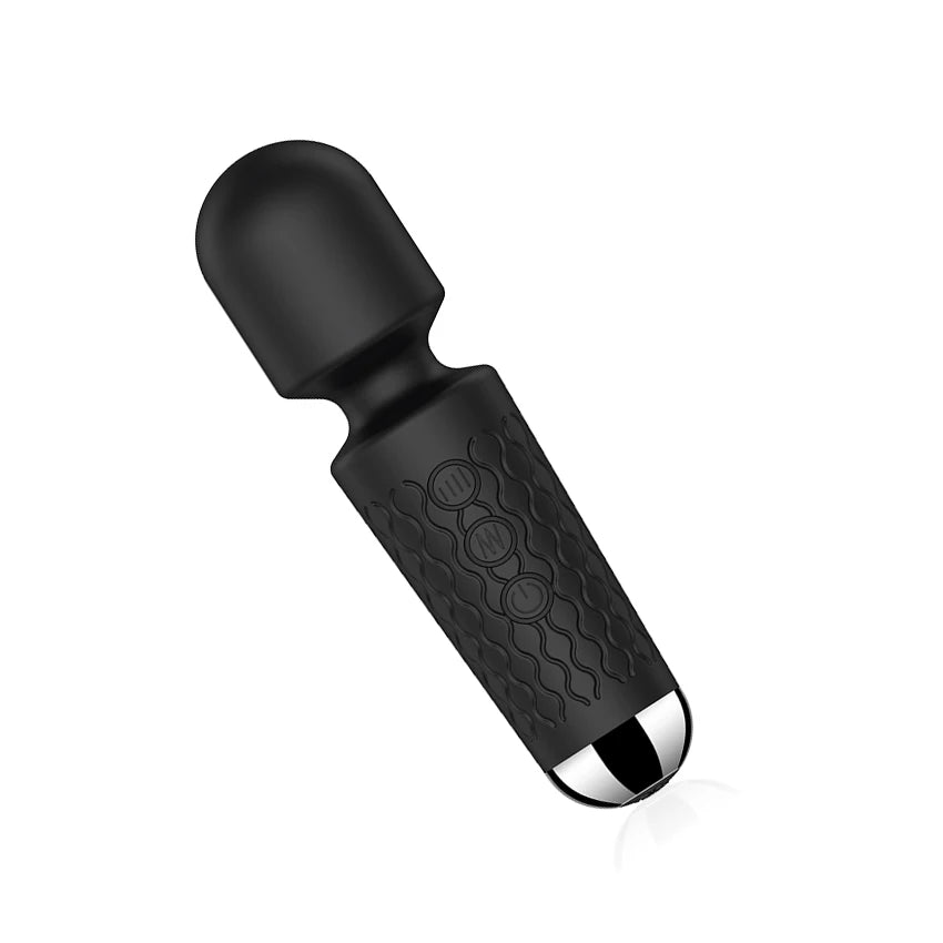 Vibrador potente com motor duplo de silicone, varinha grande, massageador de ponto G