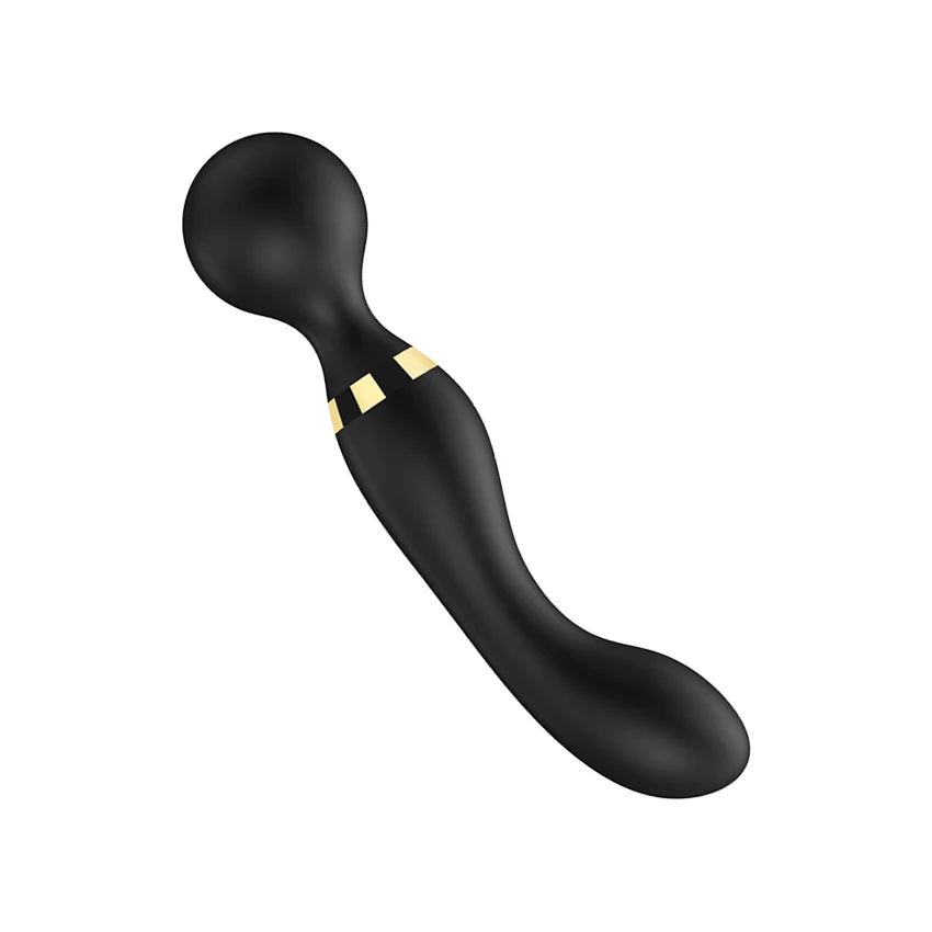 Vibrador potente com motor duplo de silicone, varinha grande, massageador de ponto G