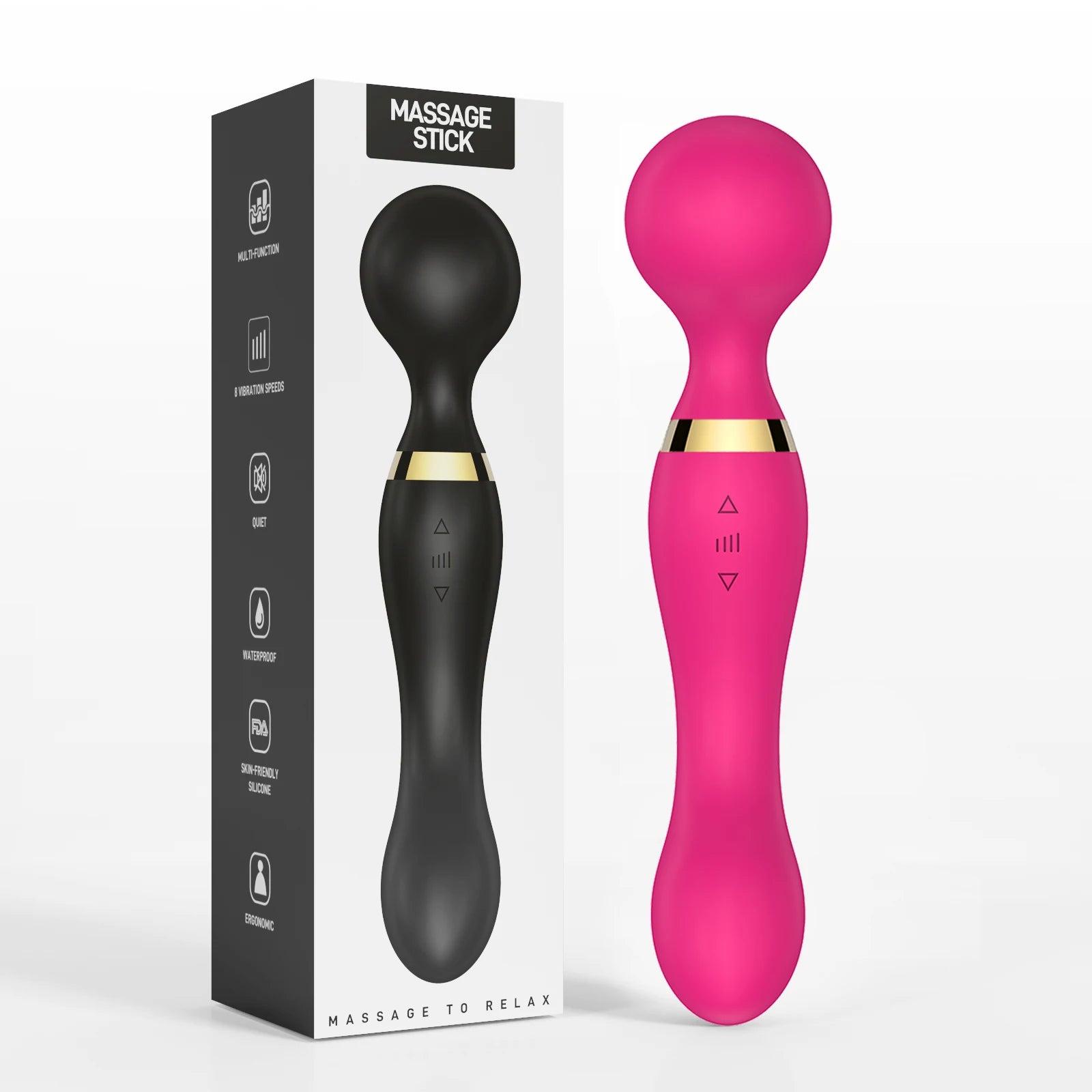 Vibrador AV Magic Wand potente de 20 velocidades, estimulador de clitóris e massageador de ponto G
