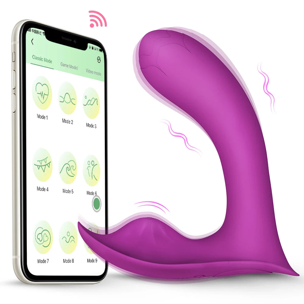 Vibrador Bluetooth Vestível Ponto G Massageador Clitoris