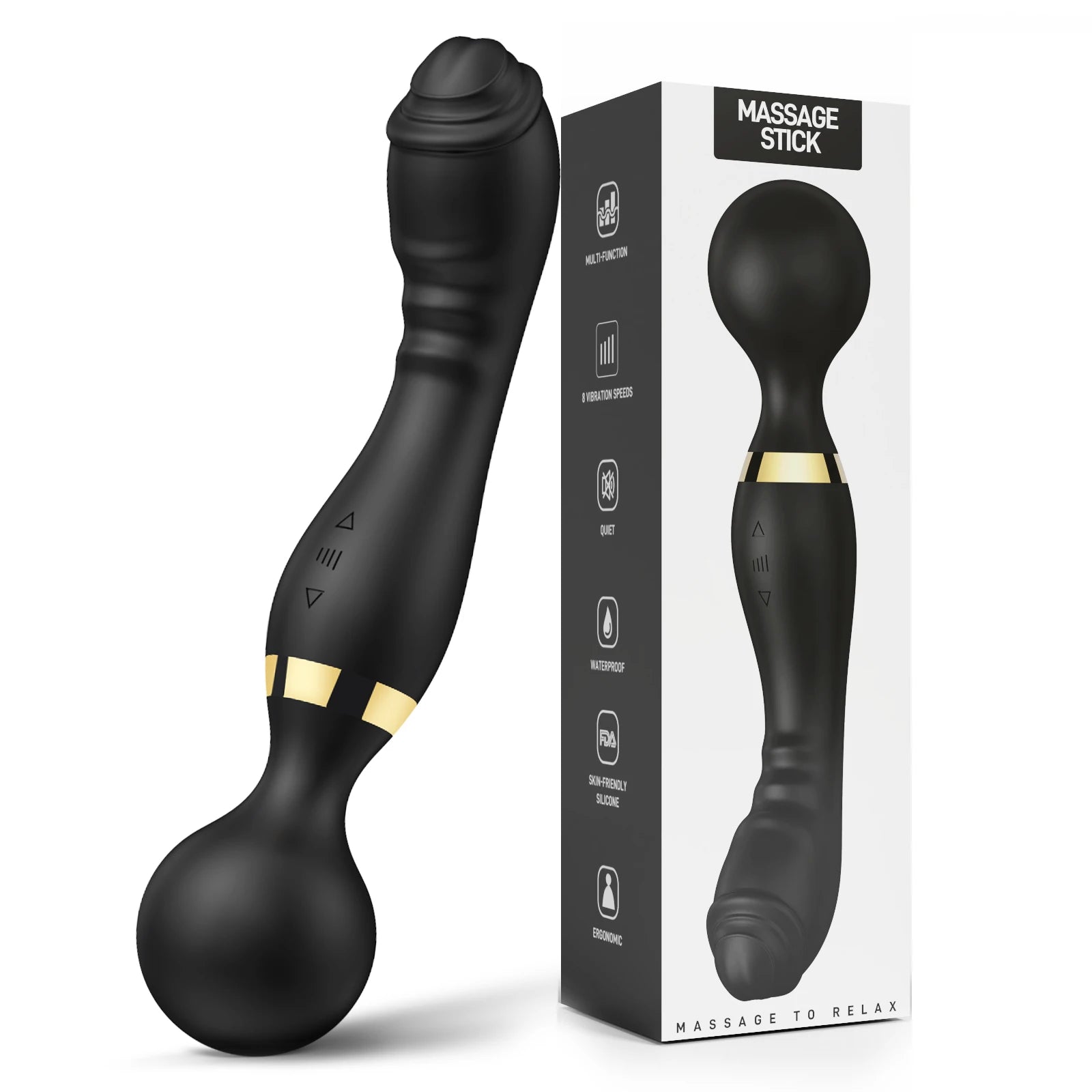 Vibrador AV Magic Wand potente de 20 velocidades, estimulador de clitóris e massageador de ponto G