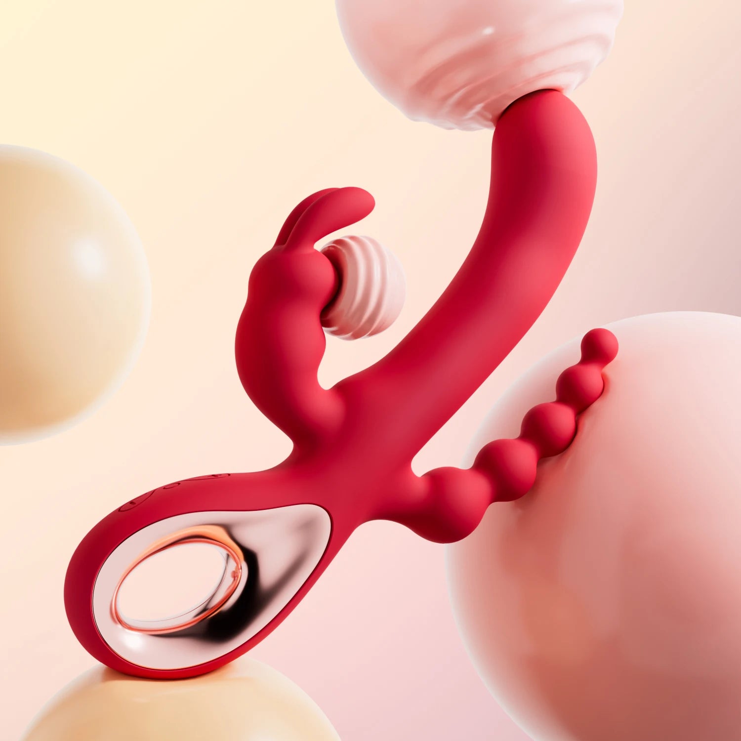 Vibrador 3 em 1 com dildo e coelho, masturbador com orgasmo no ponto G, plugue anal, estimulador de clitóris