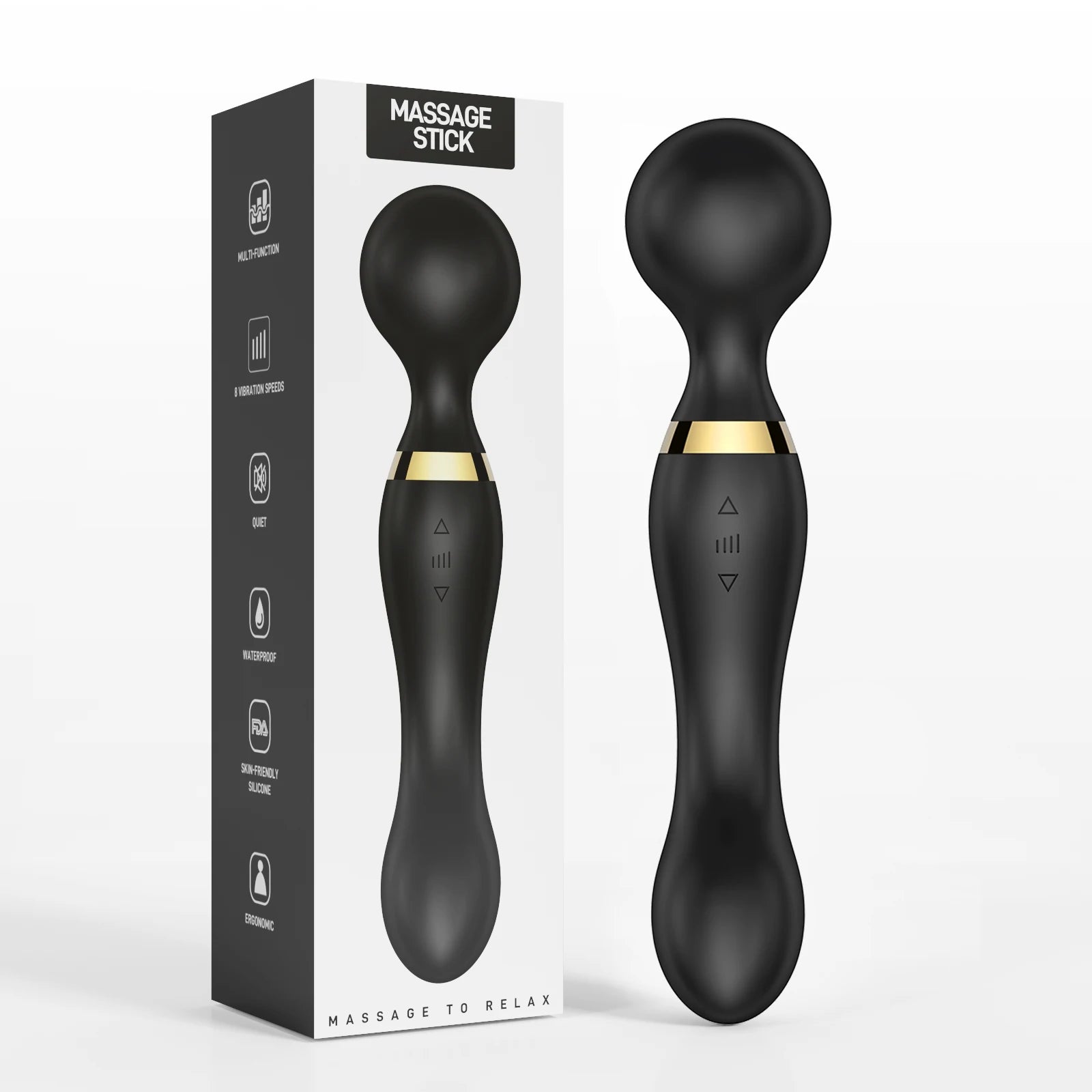 Vibrador AV Magic Wand potente de 20 velocidades, estimulador de clitóris e massageador de ponto G